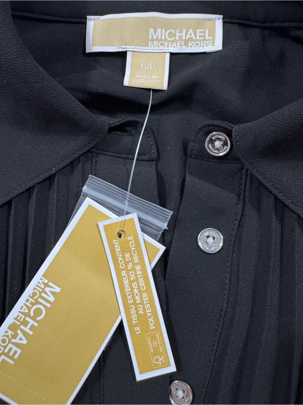 MICHAEL KORS Women's Pleated Shirt Dress - Picture 5 of 6